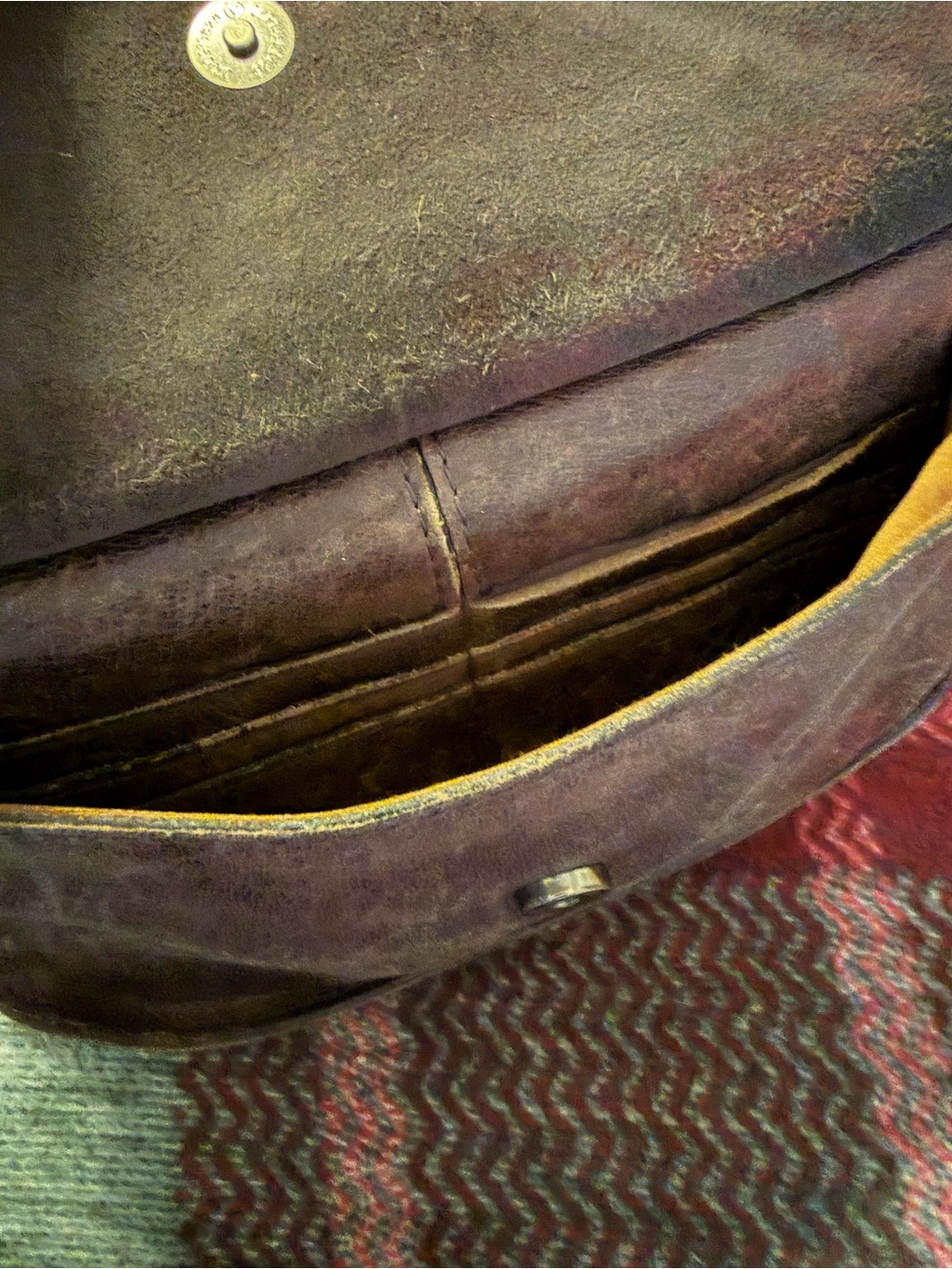 Patricia Nash Distressed Brown Leather Crossbody Bag with Tassel - Picture 2 of 9